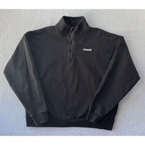 Gymshark Sweatshirt XS Black 1/4 Zip Pullover Athletic Gym Training Athleisure